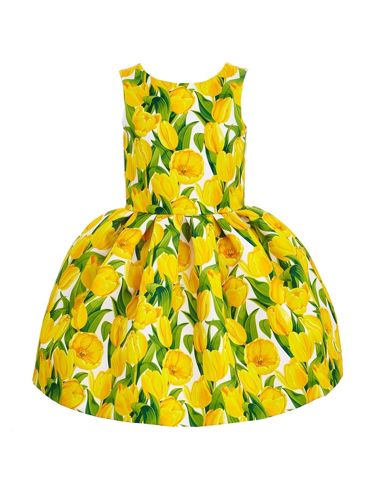 Платье с желтыми тюльпанами 03209