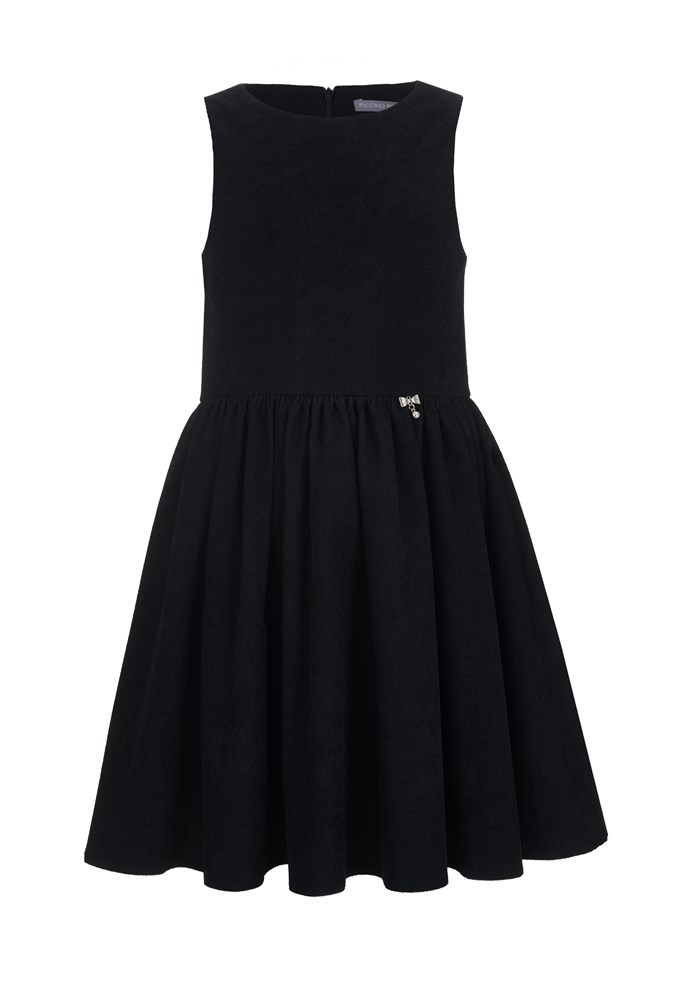 Сарафан из микровельвета, черный цвет 03232