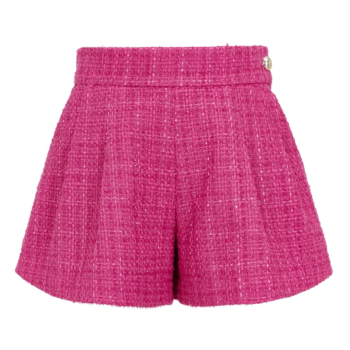 Шорты твидовые, малиновые 07063