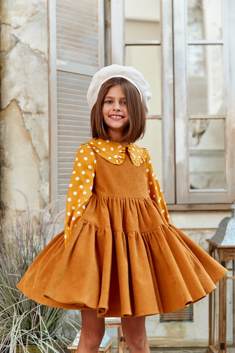 Блузка с воротником в горошек 0583