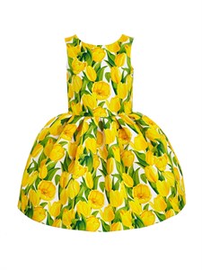 Платье с желтыми тюльпанами 03209