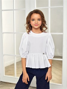 Блузка с баской, дизайнерская линия 0570