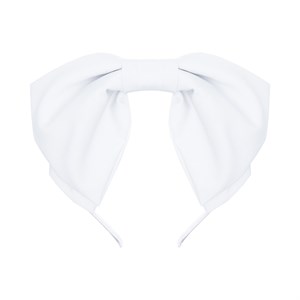 Ободок декоративный белый 01077