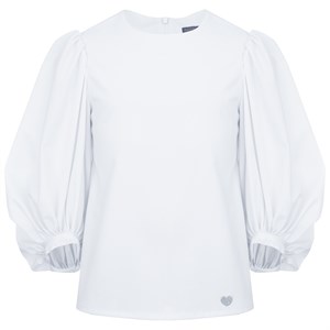 Блузка с пышными рукавами и молнией 05112