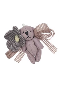 Брошь Мишка розовый 01104