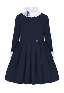 Платье с декоративным воротником и манжетами 03300