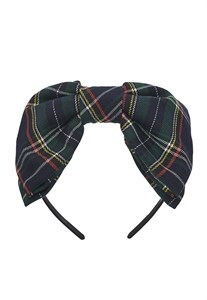 Ободок-бант в клеточку 01101