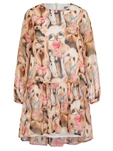 Платье Собачки шифоновое 03368