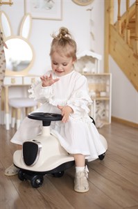 Платье муслиновое с длинными рукавами, цвет молочный 03330