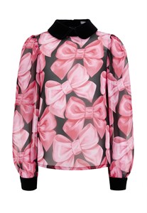 Блузка из шифона с бантиками 05187