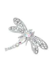 Брошь стрекоза, цвет радуга 01128