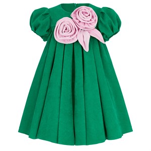 Платье с розами из микровельвета, премиальная линия 03373