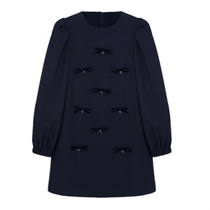 Платье прямое с бантиками, премиальная линия 03438