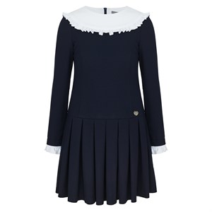 Платье с декоративной белой манишкой 03281