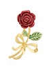 Брошь Розочка красная 1065