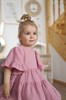 Платье муслиновое с короткими рукавами, цвет пыльная роза 03337
