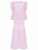 Костюм: брюки и кофточка без рукавов, цвет розовый 03349