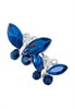 Брошь две стрекозы, цвет синий 01133