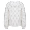 Блузка в горошек с декоративным воротником 05109