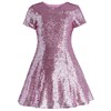 Платье из розовых пайеток, премиальная линия 03083